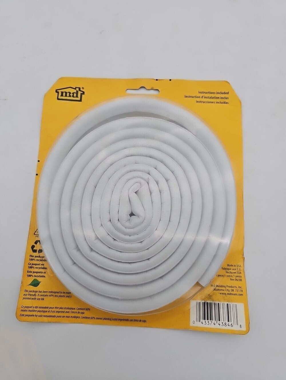 M-D Rubber Window Seal Premium Weather Stripping : 10 Ft Fits Gap 3/16 to 5/16"